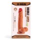 Двуслойно Дилдо 19см XMEN Double Layer Silicone Dildo Brown