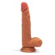 Двуслойно Дилдо 19см XMEN Double Layer Silicone Dildo Brown